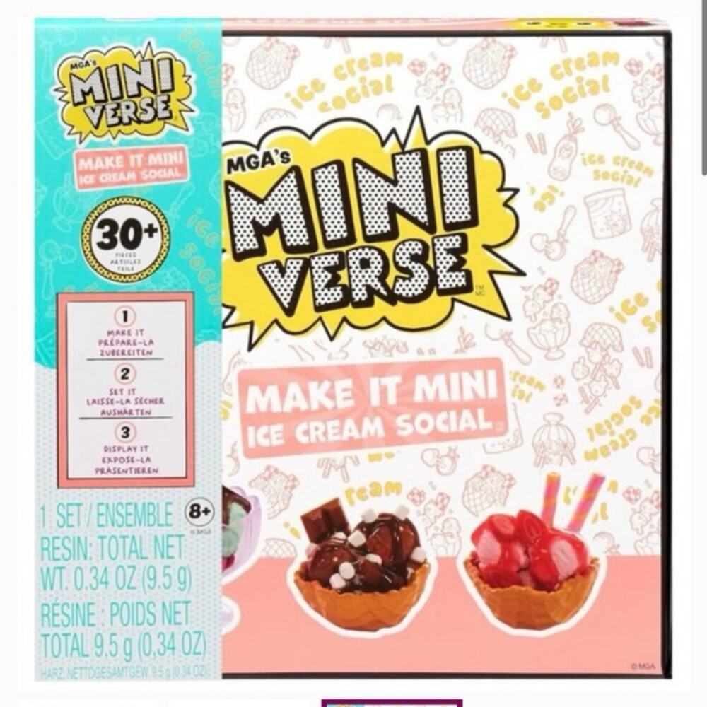 MGA's‎ Miniverse Make It Mini Ice Cream Social BRAND NEW! FREE SHIPPING